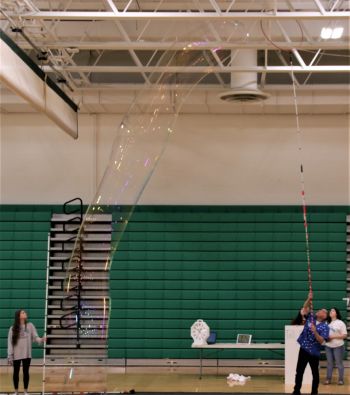 world's
                tallest soap bubble